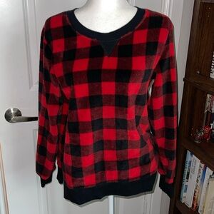 Cozy Plaid Holiday Sweater by Wondershop - Red & Black, Size L